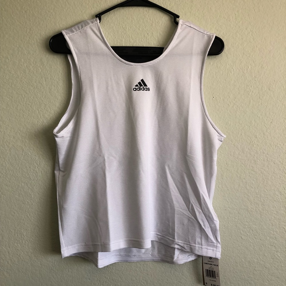 Adidas PrimeBlue Striped Tennis Tank Top Sz Small